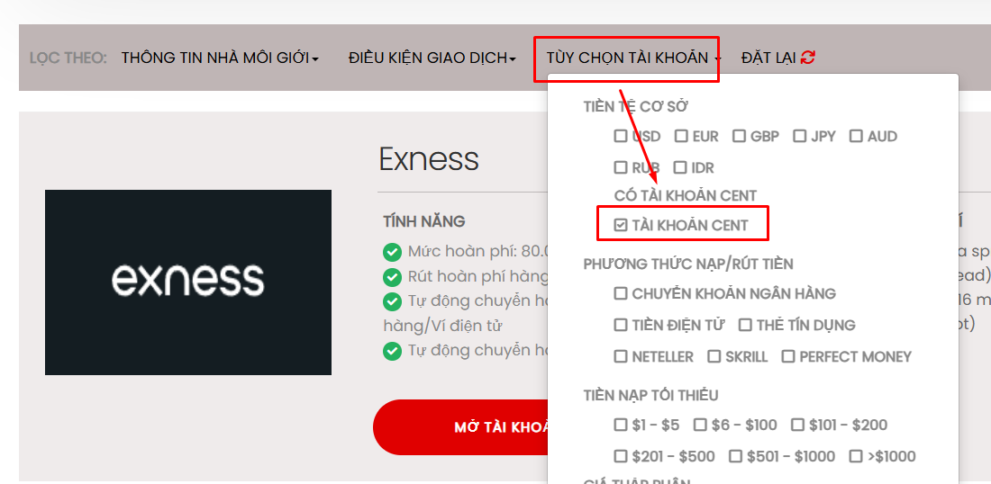 Cách lọc broker?