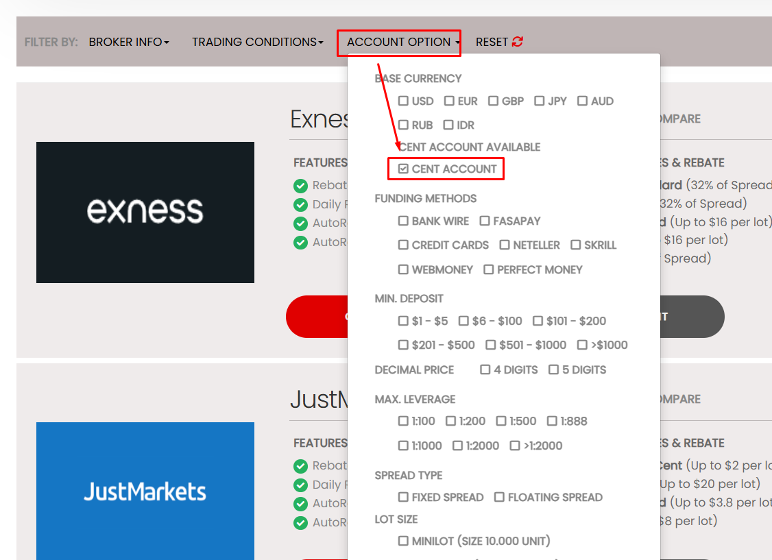 how to filter brokers